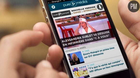 La nouvelle appli "PureMédias" sur iPhone.