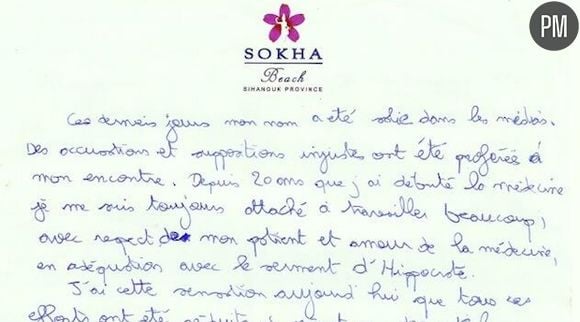 La lettre de suicide de Thierry Costa, médecin de "Koh-Lanta"