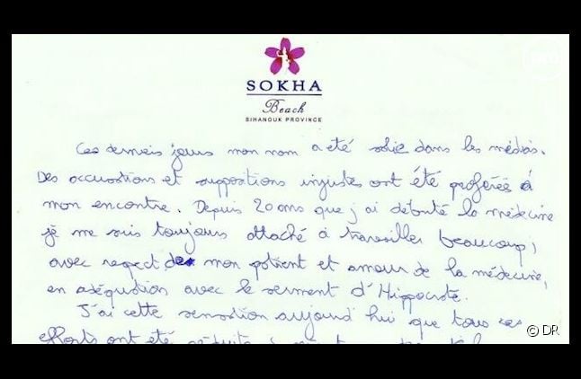 La lettre de suicide de Thierry Costa, médecin de "Koh-Lanta"
