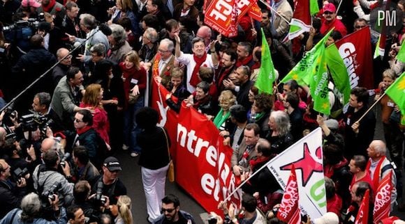 Jean-Luc Mélenchon dimanche lors de la manifestation du front de gauche