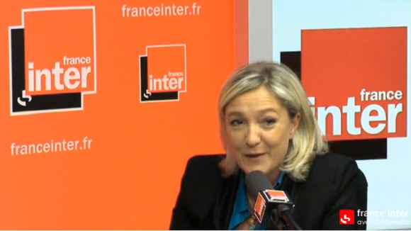 Marine Le Pen au micro de Patrick Cohen ce matin sur France Inter