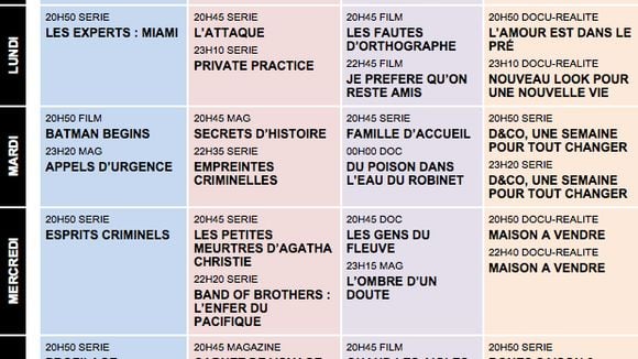 Tous les programmes de la télé du 24 au 30 août 2013