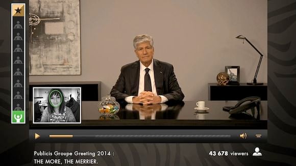 Une webcam et des amis pour animer les voeux délirants de Maurice Lévy (Publicis)