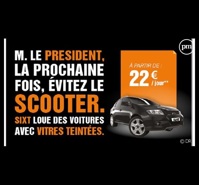 Sixt fait sa publicité sur la liaison Hollande/Gayet