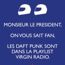 Virgin Radio fait sa publicité sur la liaison Hollande/Gayet