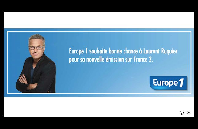 Dans une publicité, Europe 1 "souhaite bonne chance à Laurent Ruquier"