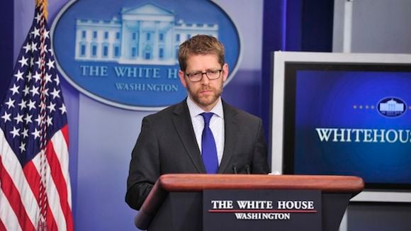 Jay Carney, porte parole de la Maison Blanche, s'est dit amusé par la publicité d'Europe 1.