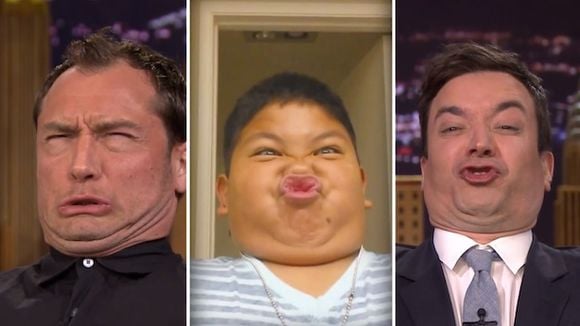 Concours de grimaces entre Jude Law et Jimmy Fallon