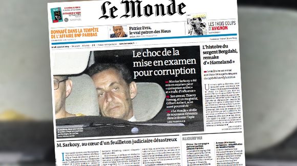 Mise en examen de Nicolas Sarkozy : "Le Monde" charge l'ex-Président