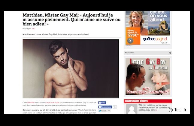 Matthieu Chartraire, Mister Gay 2015