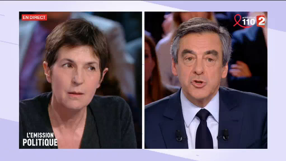 François Fillon et Christine Angot, sur France 2.