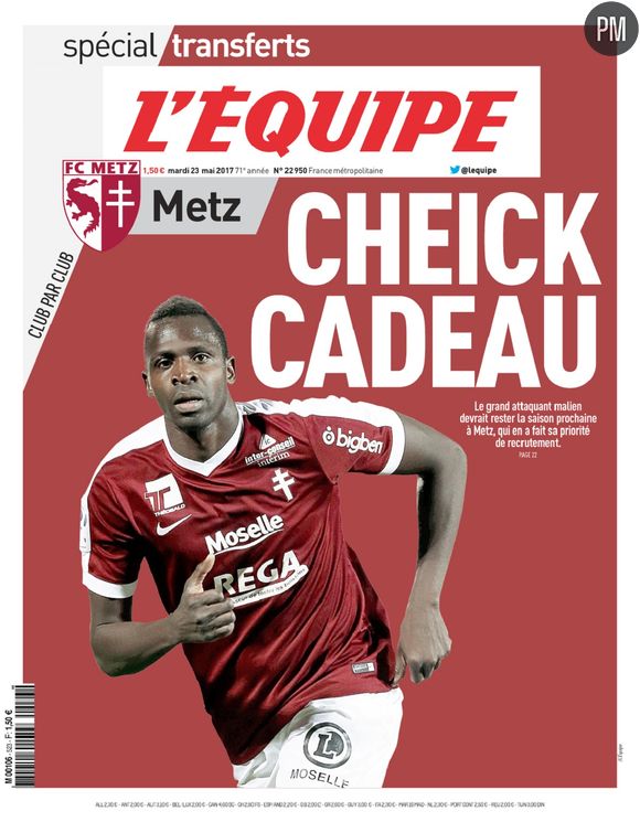 La Une de "L'Equipe" pour le FC Metz.