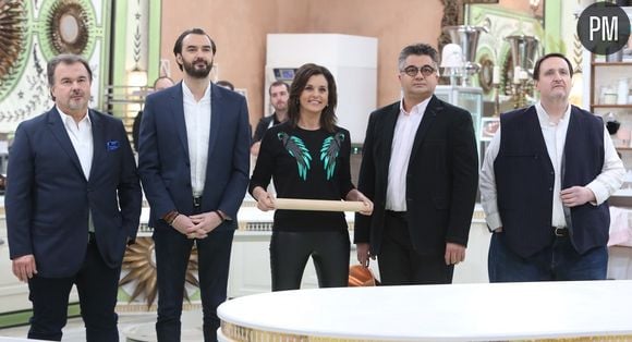 Faustine Bollaert et le jury du "Meilleur Pâtissier, Les Professionnels"