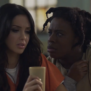 Nabilla Benattia dans un spot pour "Orange is The New Black".