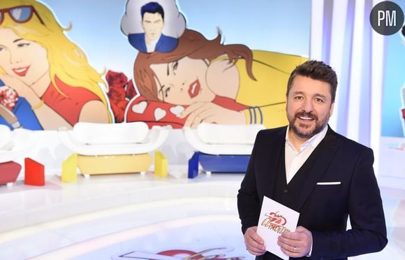 Bruno Guillon sur le plateau du jeu "Les Z'amours"