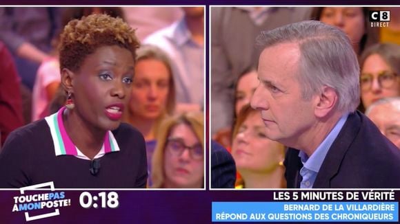 "TPMP" : Echange houleux entre Bernard de La Villardière et Rokhaya Diallo