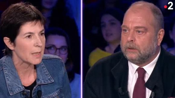 "On n'est pas couché" : Christine Angot sévèrement recadrée par Eric Dupond-Moretti