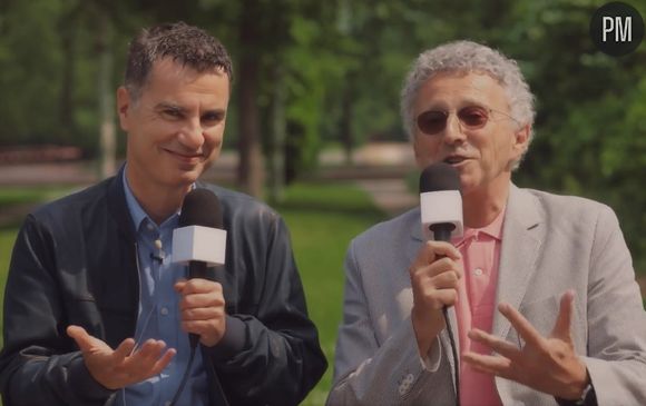 Laurent Luyat et Nelson Monfort dans "J'aime le tennis"