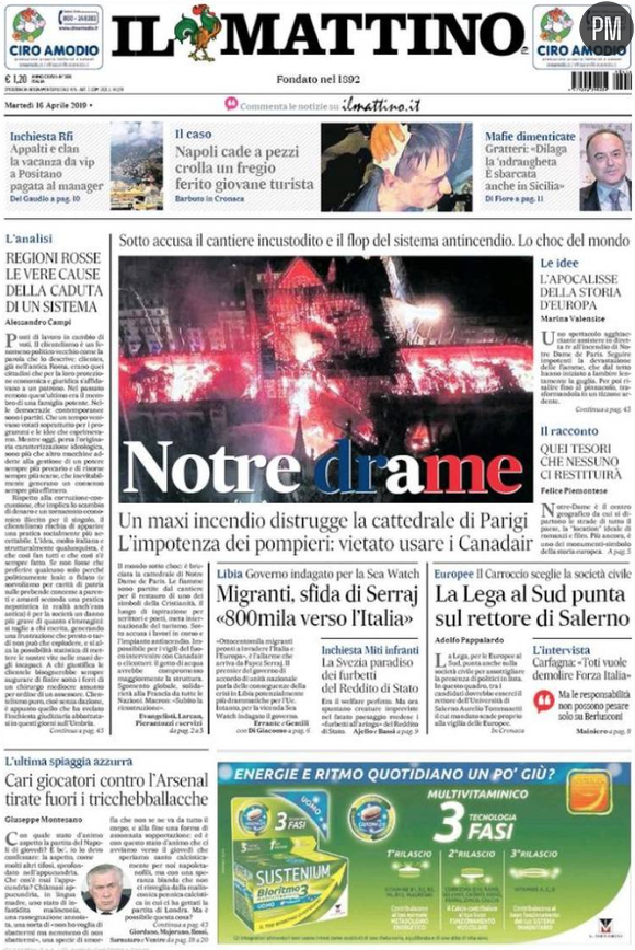 Les Unes de la presse internationale du mardi 16 avril 2019