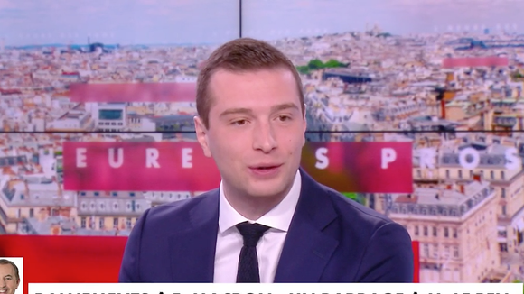 Jordan Bardella sur le plateau de CNews aujourd'hui