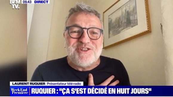 Laurent Ruquier fait sa première apparition sur BFM TV avant son arrivée sur la chaîne à la rentrée.