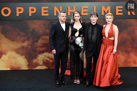 Le casting du film "Oppenheimer" de Chrsitopher Nolan lors de l'avant-première du film à Londres.