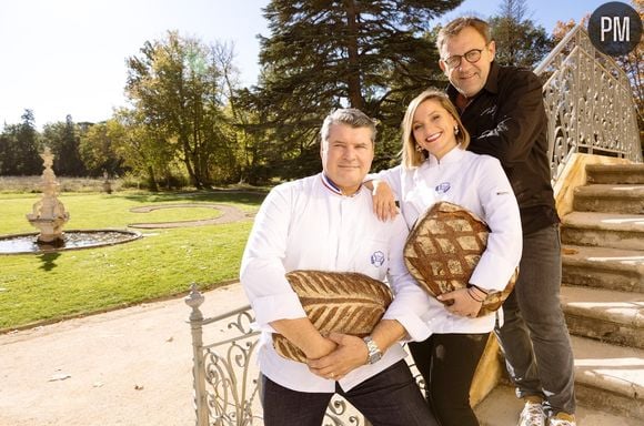 Bruno Cormerais, Noémie Honiat, et Michel Sarran, jury de "La meilleure boulangerie de France"