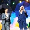 Claire Keim, Zazie et Nolwenn Leroy lors des "Enfoirés 2024" à Bordeaux.