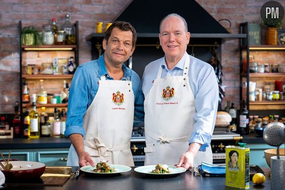 Le Prince de Monaco sur le plateau de Laurent Mariotte dans "Petits plats en équilibre"