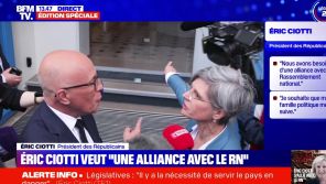 &quot;Honte à vous !&quot; : En direct sur BFMTV, Sandrine Rousseau prend à partie Éric Ciotti devant le siège des Républicains après son appel à une alliance avec le RN
