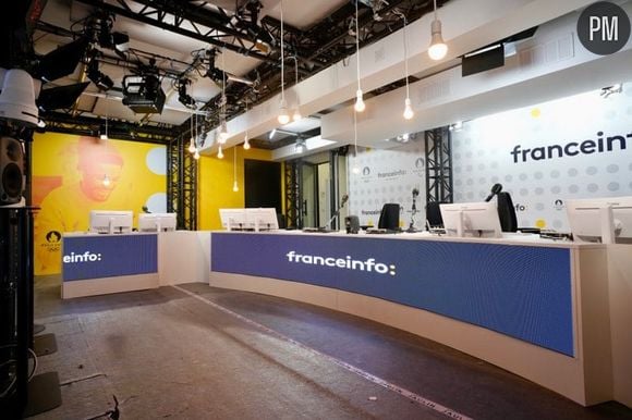 Le studio de France Info de 200m² installé au coeur du Club France.