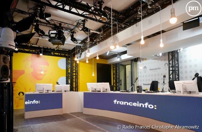 Le studio de France Info de 200m² installé au coeur du Club France.