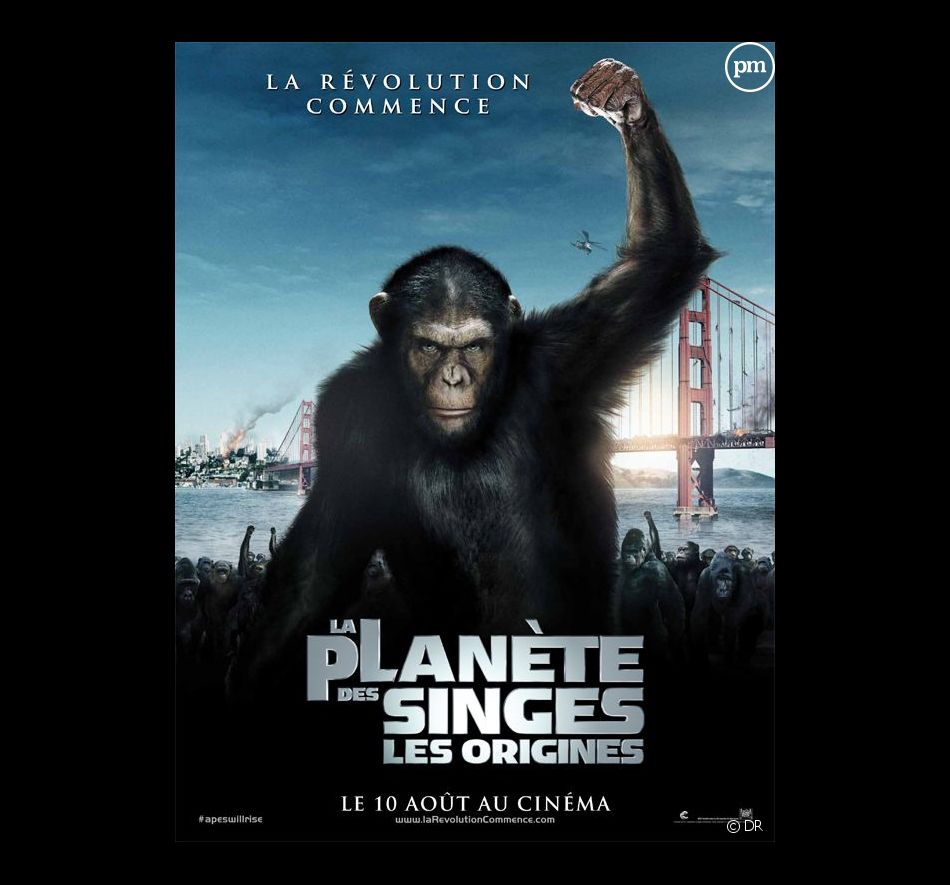 L'affiche française de "La planète des singes : les origines"