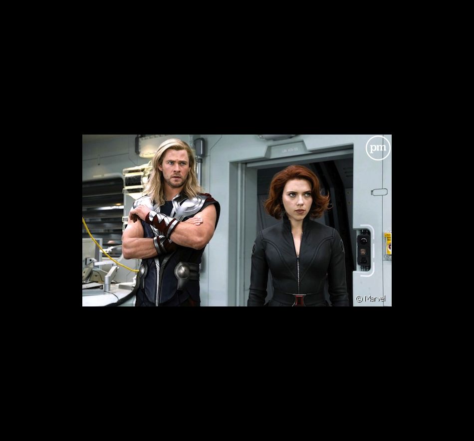 Chris Hemsworth et Scarlett Johansson dans "Avengers"