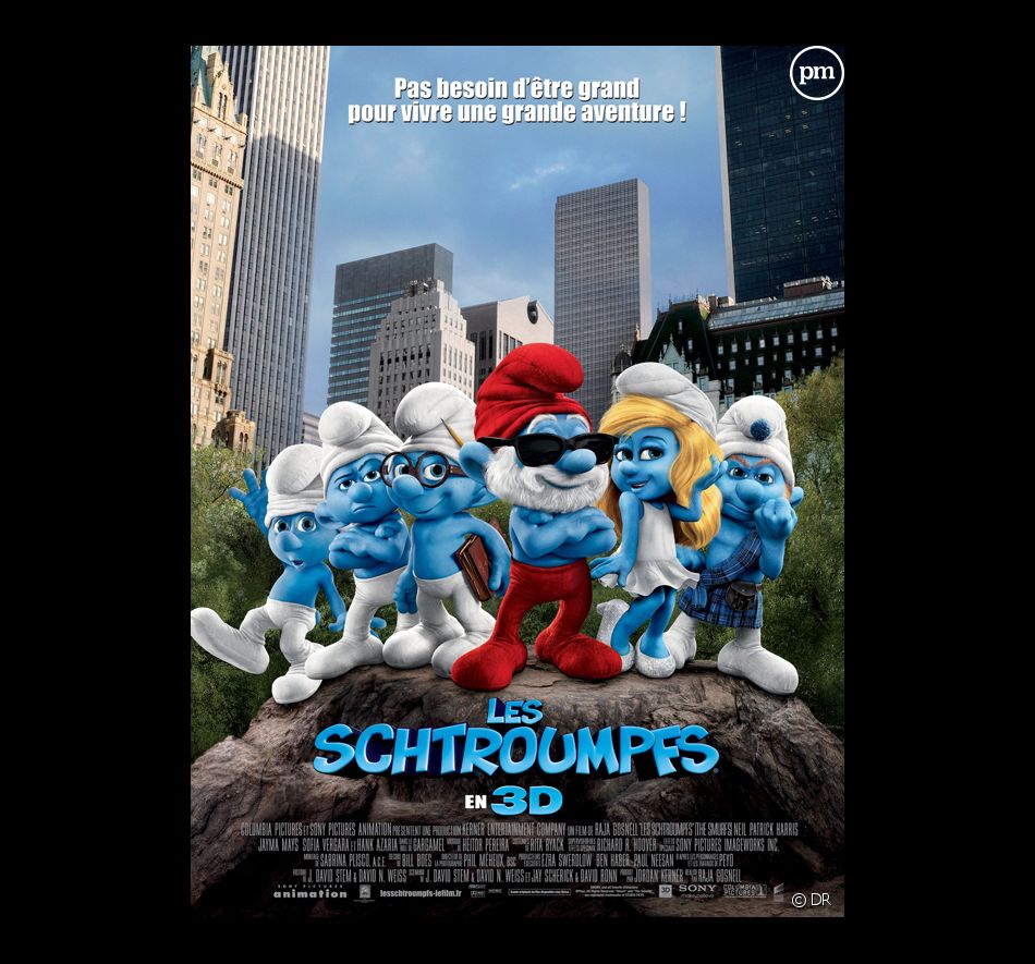 L'affiche française du film "Les Schtroumpfs"