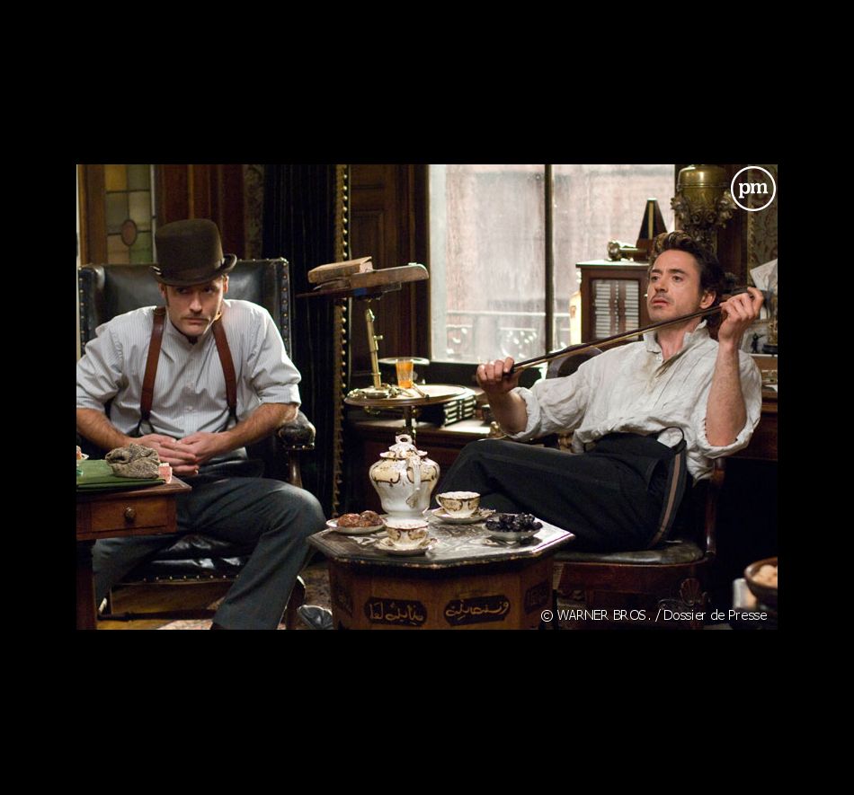 Jude Law et Robert Downey, Jr. dans "Sherlock Holmes"