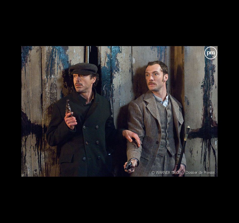 Robert Downey, Jr. et Jude Law dans "Sherlock Holmes"