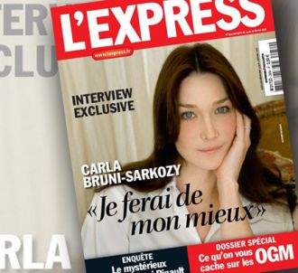 Carla Bruni, à la Une de L'Express.