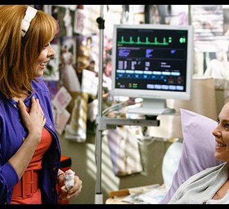 Sharon Lawrence et Katherine Heigl dans 'Grey's Anatomy'