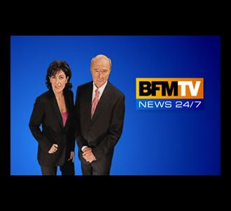 Ruth Elkrief et Olivier Mazerolle, présentateurs de BFM TV