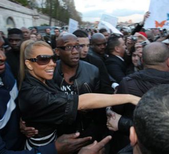 Mariah Carey, en promotion à Paris.