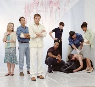 Le cast de la série Dexter, sur le tournage de la saison 5