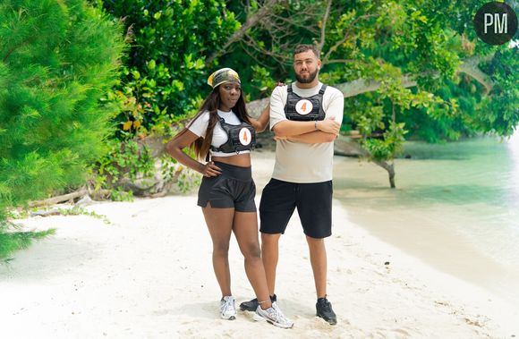 Romy et Aïmed, candidats de "La Bataille, la malédiction de l'île" sur TFX
