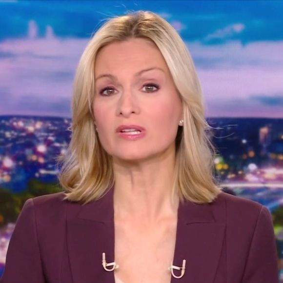 Audrey Crespo-Mara aux commandes du "20 Heures" de TF1 hier soir.