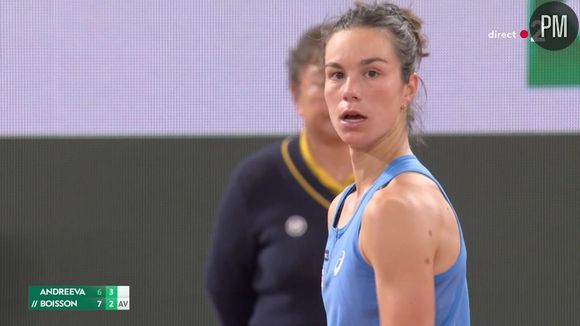 Loïs Boisson en quart de finale de Roland-Garros le mercredi 4 juin 2025.