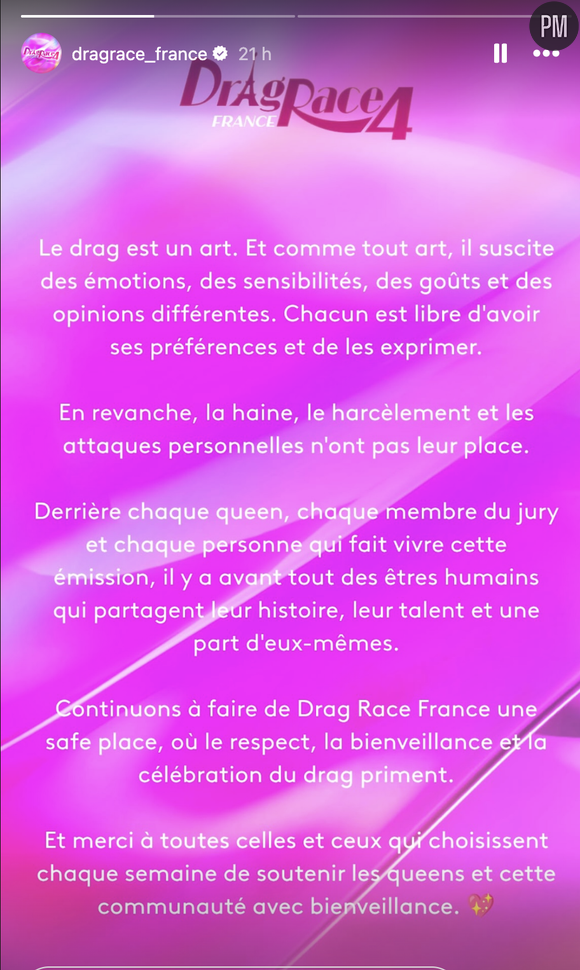 La production de "Drag Race France" réagit aux critiques des détracteurs du programme.