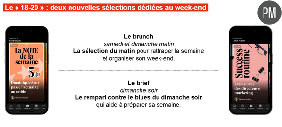 2 éditions de « La Sélection » du week-end sur l'application "Les Echos"