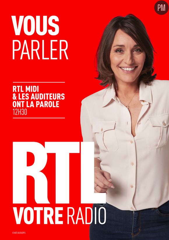 L'affiche de la nouvelle campagne de RTL avec Amandine Bégot