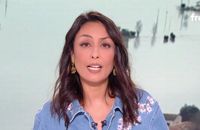 Leïla Kaddour aux commandes du "13 Heures" le samedi 14 février.
