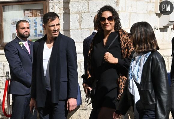 Steevy Boulay, Julie Mercy, Alexia Laroche-Joubert - Obsèques de Loana Petrucciani dans la cathédrale Sainte-Réparate à Nice le 10 avril 2026. L'ancienne star de téléréalité a été retrouvée morte dans son appartement niçois par les autorités, le 25 mars dernier. © Bruno Bebert/Bestimage